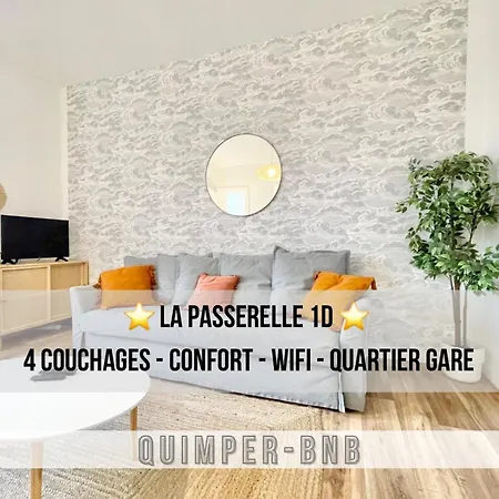 La Passerelle 1D - Quartier Gare - Wifi Quimper Exterior foto